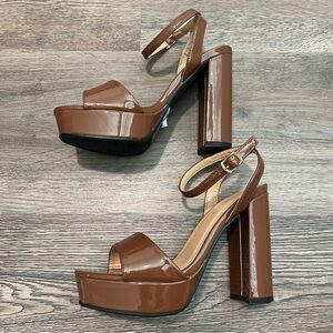 Windsor Elegant Brown Platform Heels